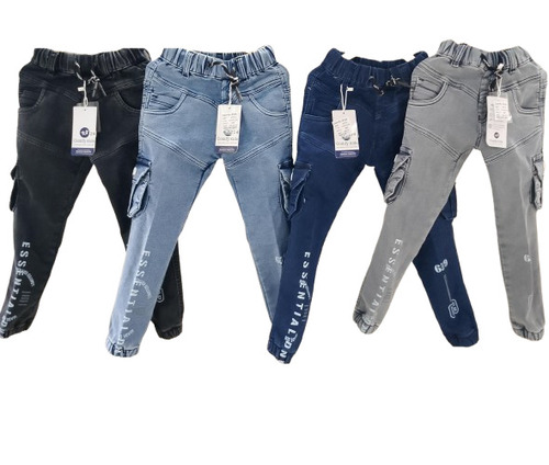 Kids Boys Cotton Denim Jeans Korean Wash - Color: Blue