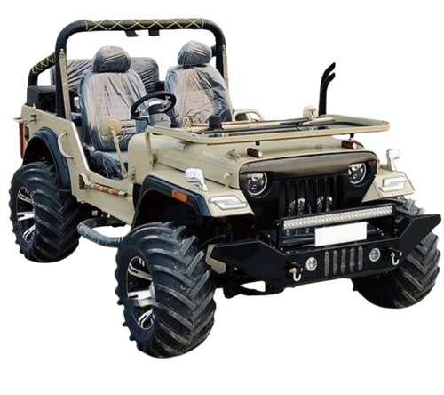 Modify Jeeps - Metal, Desert Color, Diesel Manual, 4-Seater Battery Powered