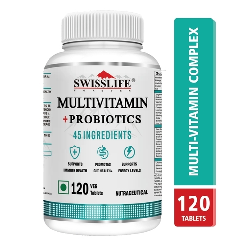 Swisslife Forever Multivitamin With Probiotics 45 Ingredients For Men And Women (120 Tablets) - Dosage Form: 2