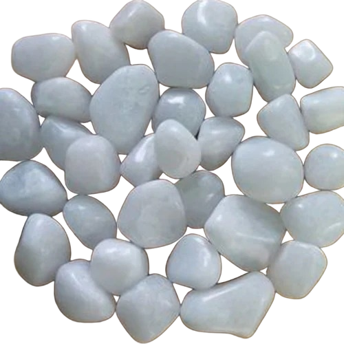 White Pebble Stone Marble Pebbles - Stone Form: Block