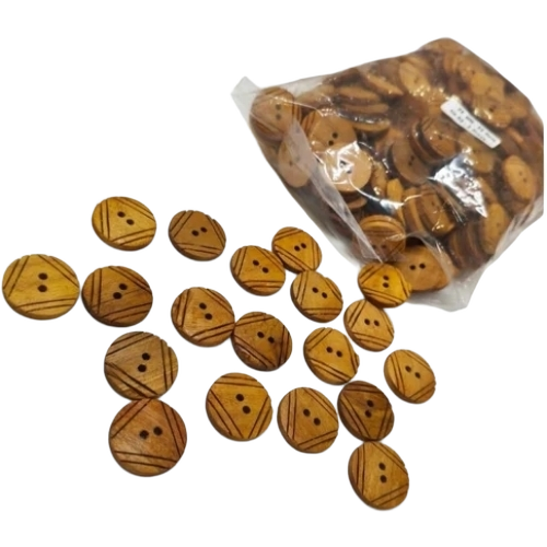 Wooden Button - Color: Brown