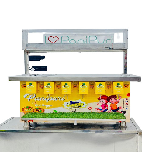 Table Top Panipuri Serving Counter - Color: Yellow