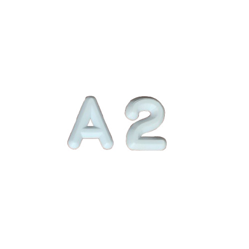 Plastic Foundry Pattern Letters & Alphabets - Color: White