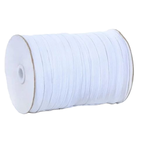 Plain Knitted Elastic - Color: White