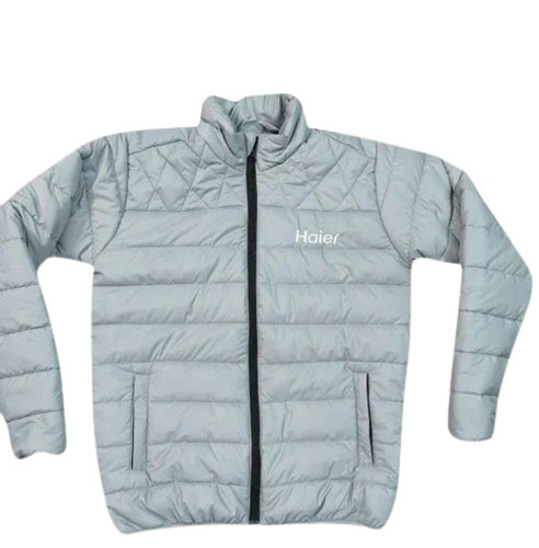 200 Gsm Light Grey Puffer Winter Jacket