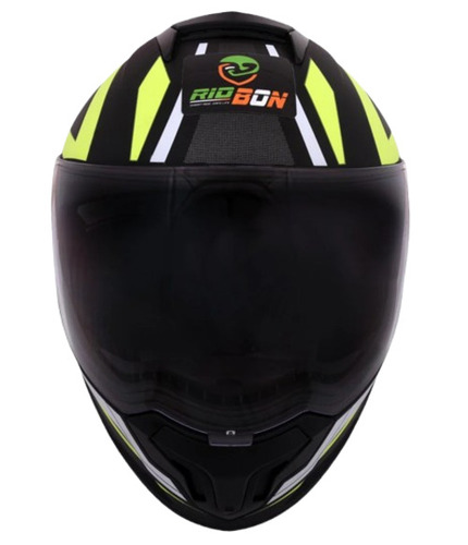 Ridbon Large Full Face Dual Visor Helmet - Color: Black