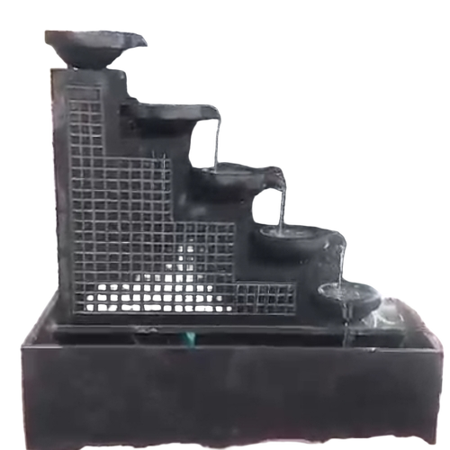 Wall Fountain - Ceramic Black | Elegant Design Weather Resistant Smooth Finish Easy Installation Compact Structure