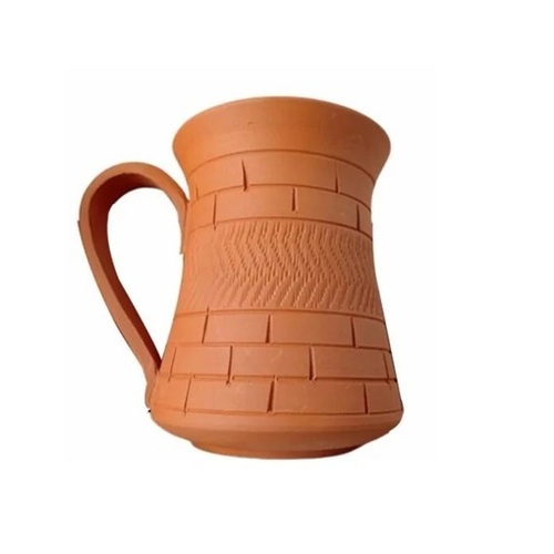 Terracotta Coffee Mugs - 250 ML Brown, Cylindrical | Biodegradable, Lightweight, Heat & Cold Resistant