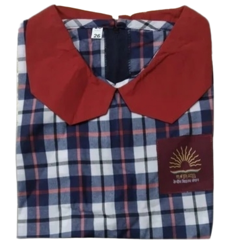 Girls Madatlal School Uniform Frock - Collar Style: Spread