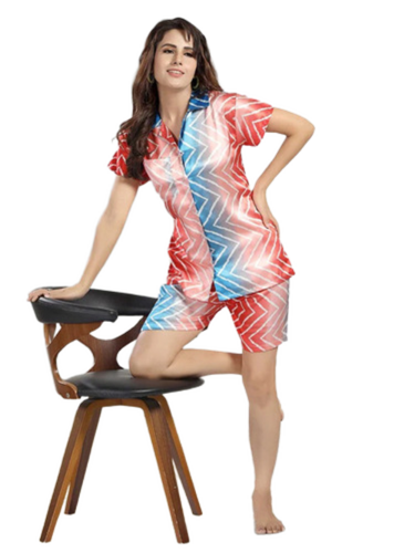 Printed Ladies Night Suit - Color: .