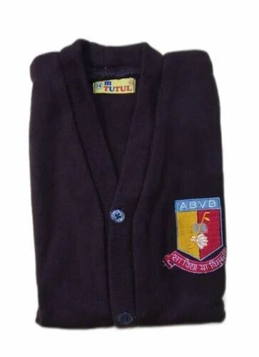 Regular Fit Black School Sweater - Collar Type: V Neck