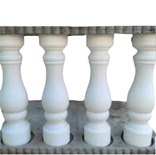 Decorative White Concrete Baluster - Concrete, 3 Feet Height, Color Coated | Durable Balcony Decoration