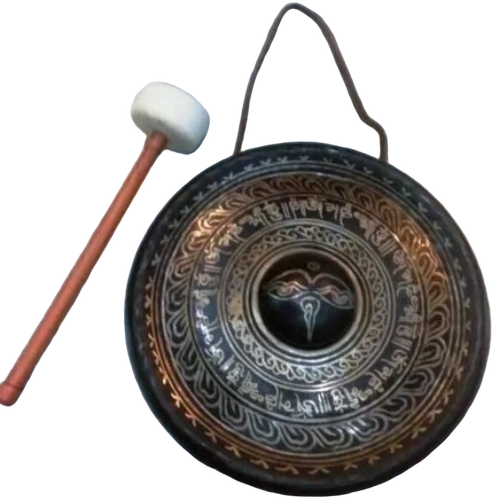 Handmade Tibetan Gong - Metal, Standard Size, Various Colors | Handmade, Customizable, Tested Quality