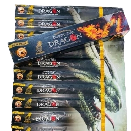 Citronella Herbal Incense Stick - Bamboo 6 Inch Black Eco-Friendly | Mosquito Repellent Floral Aroma Handcrafted Chemical-Free