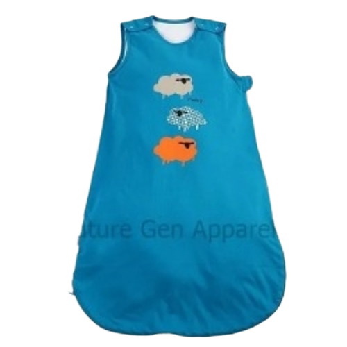 Baby Sleeping Bags - Cotton, 80x50 cm, Blue | Newborn, Machine Wash, Snap Buttons, 2 Way Foldable