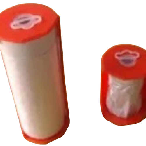 Disposable clear taped plastic sheet