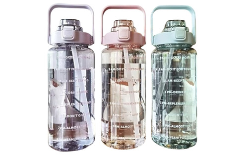 Plastic Bottle Set - Plastic, Transparent, Round | Screw Cap, Leak Proof, Lightweight, Reusable