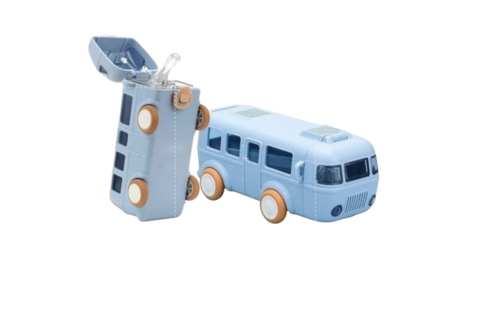 Water Bottle for Kids with Strap Sipper and Straw