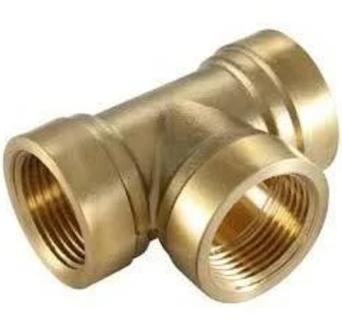 Brass Tees (Fff) - Brass, Multi Color, All Sizes | Corrosion Resistant, Heat Tolerant, Leak Proof, Threaded Design