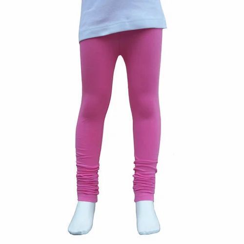 Kids Cotton Legging - Cotton Various Sizes Pink Full Sleeves Plain | Breathable Anti UV Quick Dry Comfortable Fit