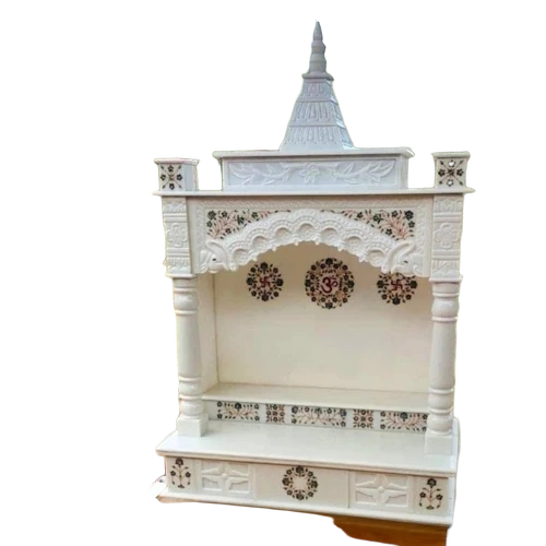 Marble Temple - Solid Marble White | Elegant Design Intricate Carvings Sturdy Structure Religious Significance