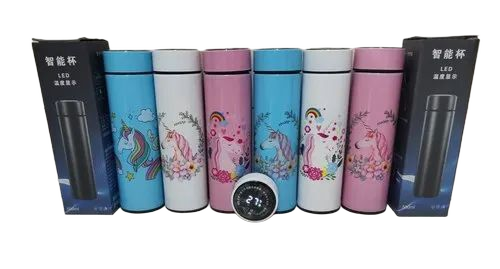 Steel Temperature Display Water Bottles - Color: All