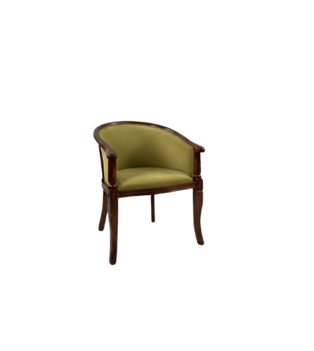 Handcrafted Wooden Accent Chair With Upholstered Seat & Backrest - Wood, Fabric, Brown, Indoor, Comfortable by Quick Artsy
