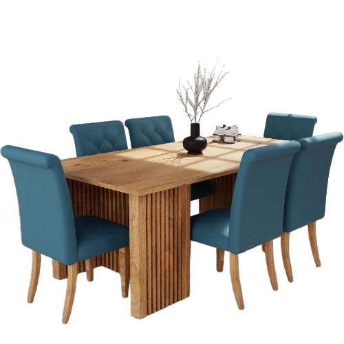Dinning Table - Solid Teak Wood Standard Size Brown | Durable Eco-Friendly Indoor Furniture