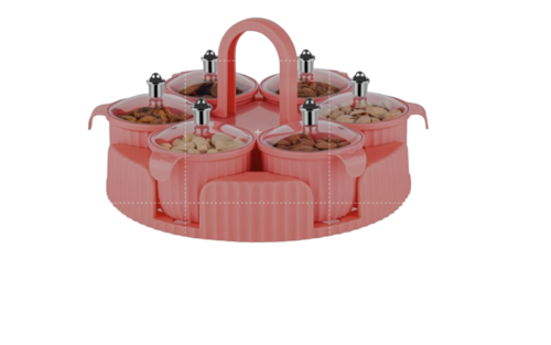 Dry Fruit Box - Plastic, Various Sizes, Pink | Polished, Water Resistant, Industrial Use