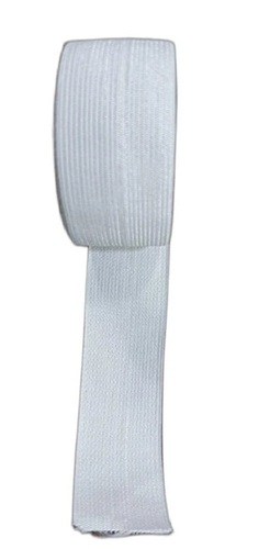 Knitted Crochet Elastic Tape - Polyester, All Size, White | Stretchable, Soft Texture, Durable, Flexible, Lightweight, Sewable, Washable