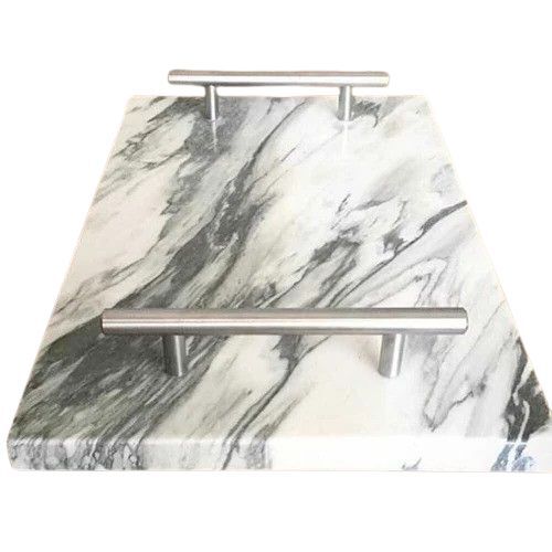 Marble Tray - Marble, White, Heat Resistant 120-150â°c | Handcrafted, Sturdy, Decorative, Functional Design