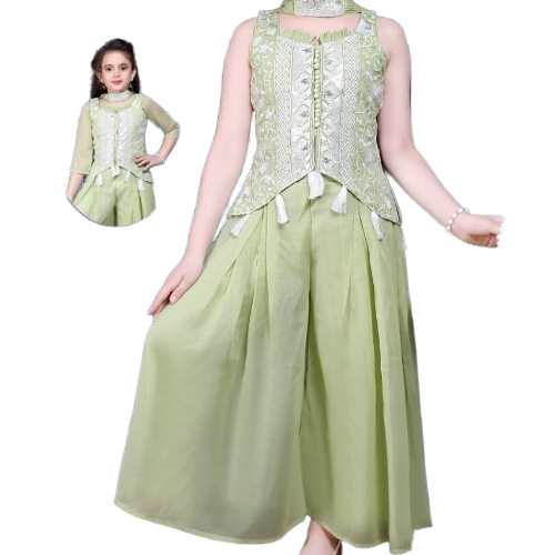 Embroidered Palazzo Set