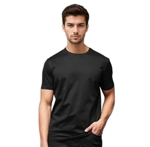 Mens T Shirts - Cotton, XS-XXXL, Black | Breathable, Skin-Friendly, Quick Dry, O-Neck, Short Sleeves