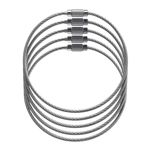 Metal Luggage Tag String - Metal, Round, Silver | Durable, Fine Finished, Waterproof