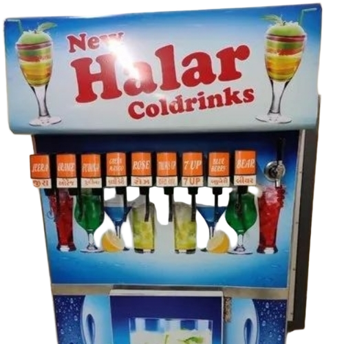 Soda/Cold Drinks 10 Flavour Soda Vending Machine - Stainless Steel