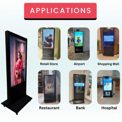 Bitsy 43 Inch A Frame Standee Front Glass - Multicolor, Floor Standing | Strong A Frame Structure, Clear Display Visibility