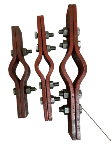 Borewell Clamp - MS Metal 10-12mm Metallic Grey, Rust-Resistant Strong Grip and Precise Clamping