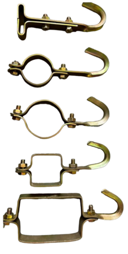 Fan Clamps - Metal, Golden | Strong Holding Support, Secure Ceiling Fan Mounting, Easy Installation