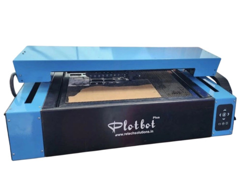Laser Engraving Machine - Rectangle Shape, Blue & Black, Standard Size, CO2 Laser | CNC, Air Cooling, 440V Industrial Use