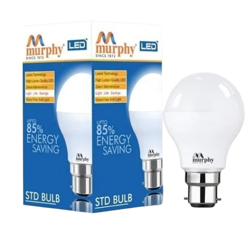 Led Cool White Std Bulb - Aluminum Body, Plastic Material, White Color, 5W, Single Phase, Round Shape, Industrial Use, 1 Year Warranty