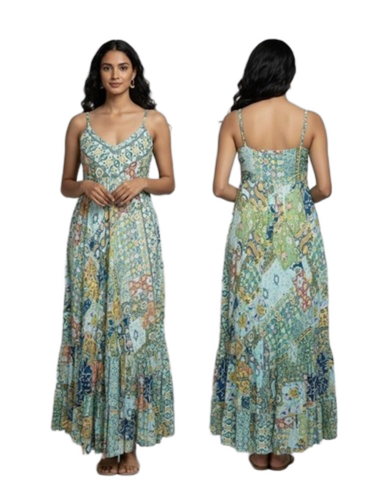 Long Dress 2 Panel - Color: Multicolour