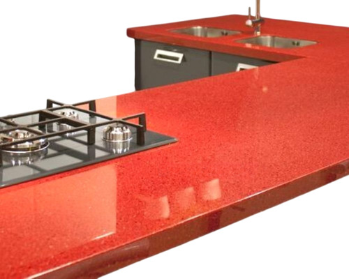 Red Granite Slab - 2 cm Thickness, Standard Size, Red | Polished, Fine Finished, Durable