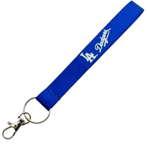 Blue Keychain - Metal, Silver Plated, Blue, Round | Durable, Fine Finished