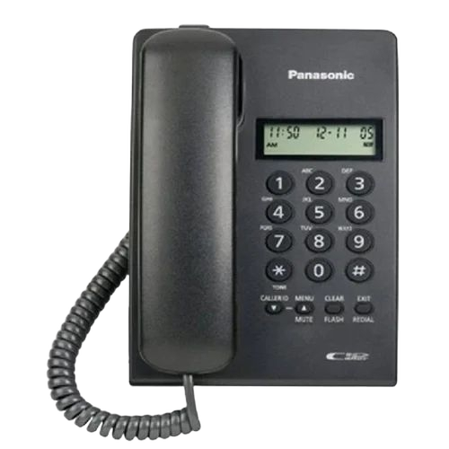 Panasonic Telephone - ABS Material, Black, Digital Screen | Keypad, Caller Transfer, Voice Mail