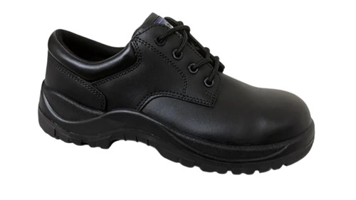 Regular Safety Shoes - Leather, Customized Size, Black, Steel Toe | Lightweight, Durable, Comfortable