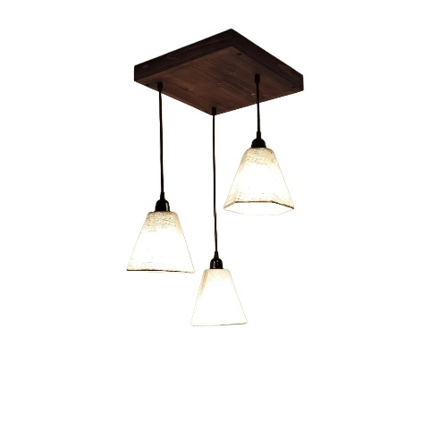 Wooden Cluster Hanging Lamp