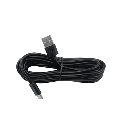 Data Cable - Nylon Braided, Black, PVC Jacket | USB A/B, 2.4A Fast Charging, Android Compatible