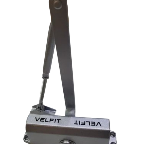 Hydraulic Sliding Door Closer - Aluminium, Silver, Overhead Mount | Adjustable For 40-70kg Doors