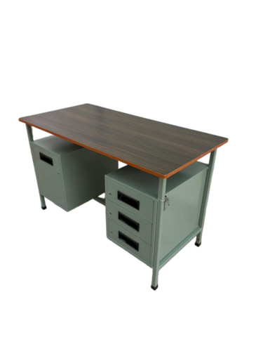 Metal And Wooden Office Table - Assembly: No Assembly Required