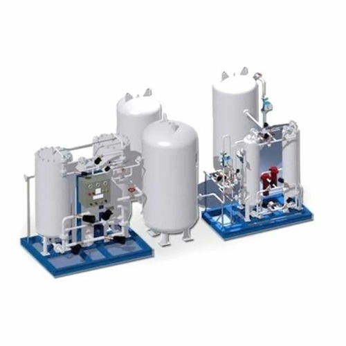 Nitrogen Gas Plant - Carbon Steel, 800 Ltr, Multicolor | Automatic, 99% Purity Nitrogen, 7.5 kg/cm2g Pressure